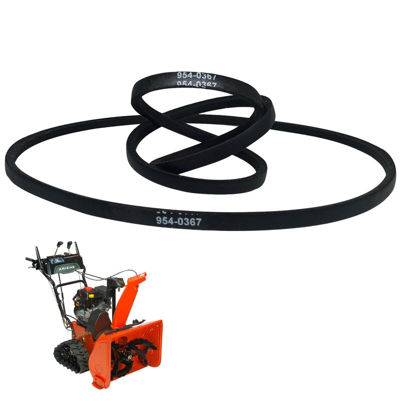 IKSI 754-0367 Snowblower Drive Belt 3/8x34.5 inches fits for Troy-Bilt Cub Cadet MTD Craftsman White Outdoor 754-0367 954-0369 Ariens Gravely 07206600 07208600 Toro Lawn-Boy 251028(2-Pack) - Image 1